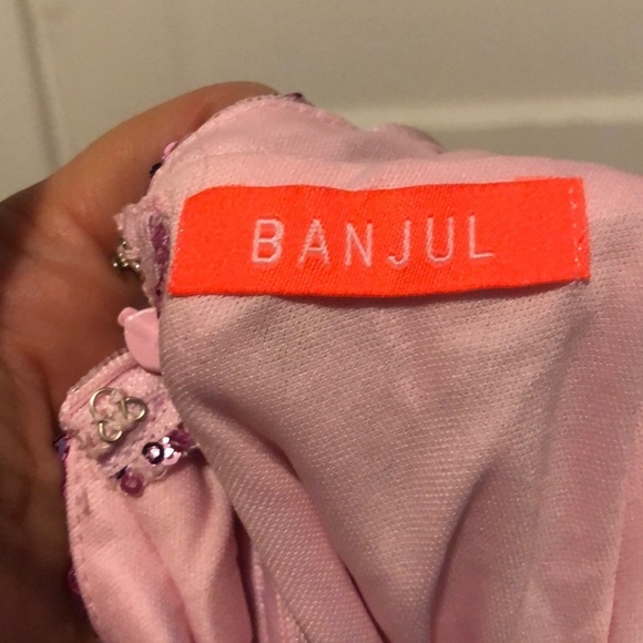 Banjul‎ Pink sequence dress with strap size medium - Picture 5 of 7